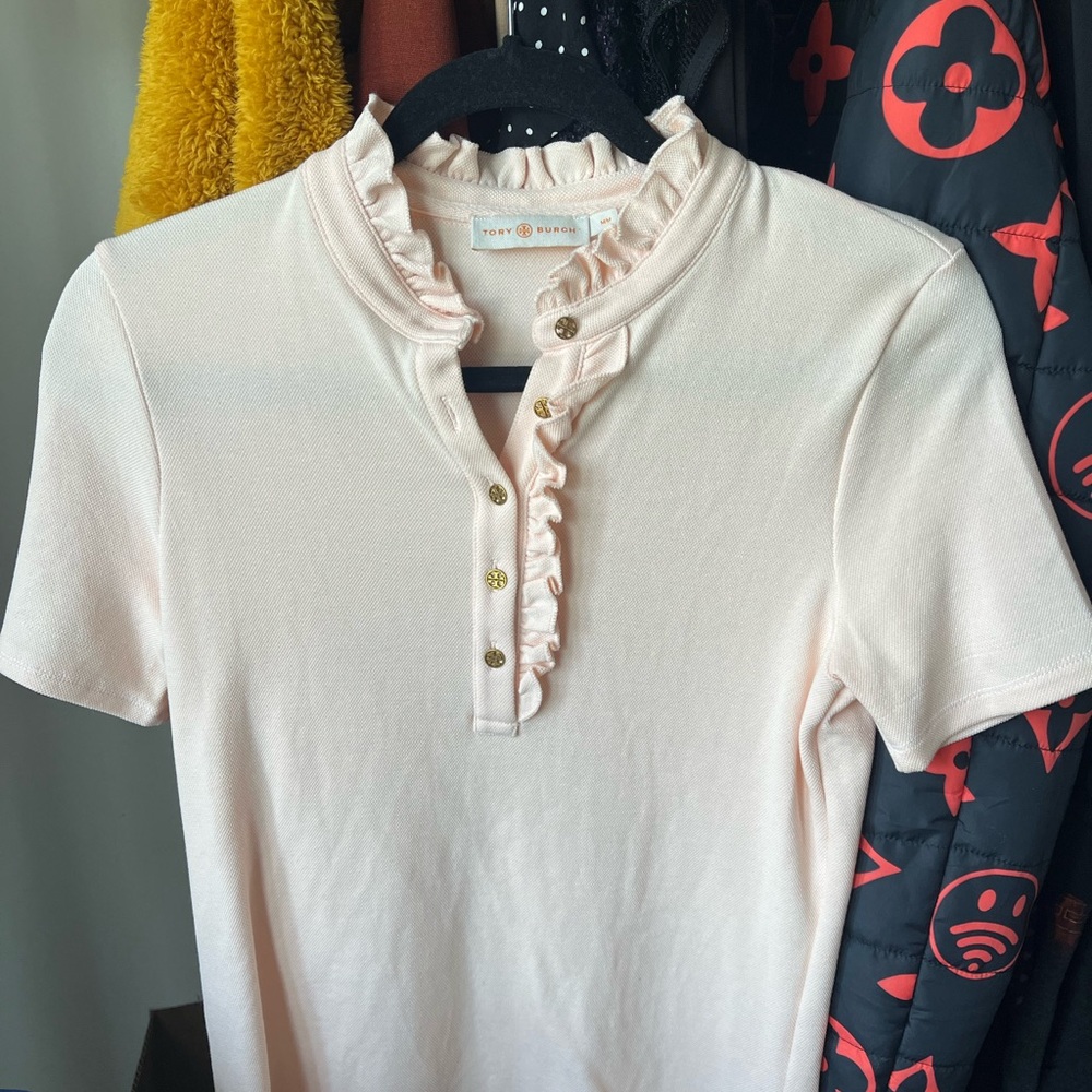 Baby pink brand new Tory Burch blouse